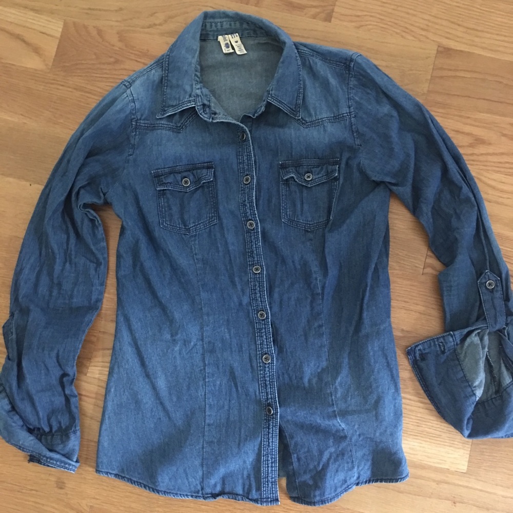 Chambray Denim Tailored Shirt